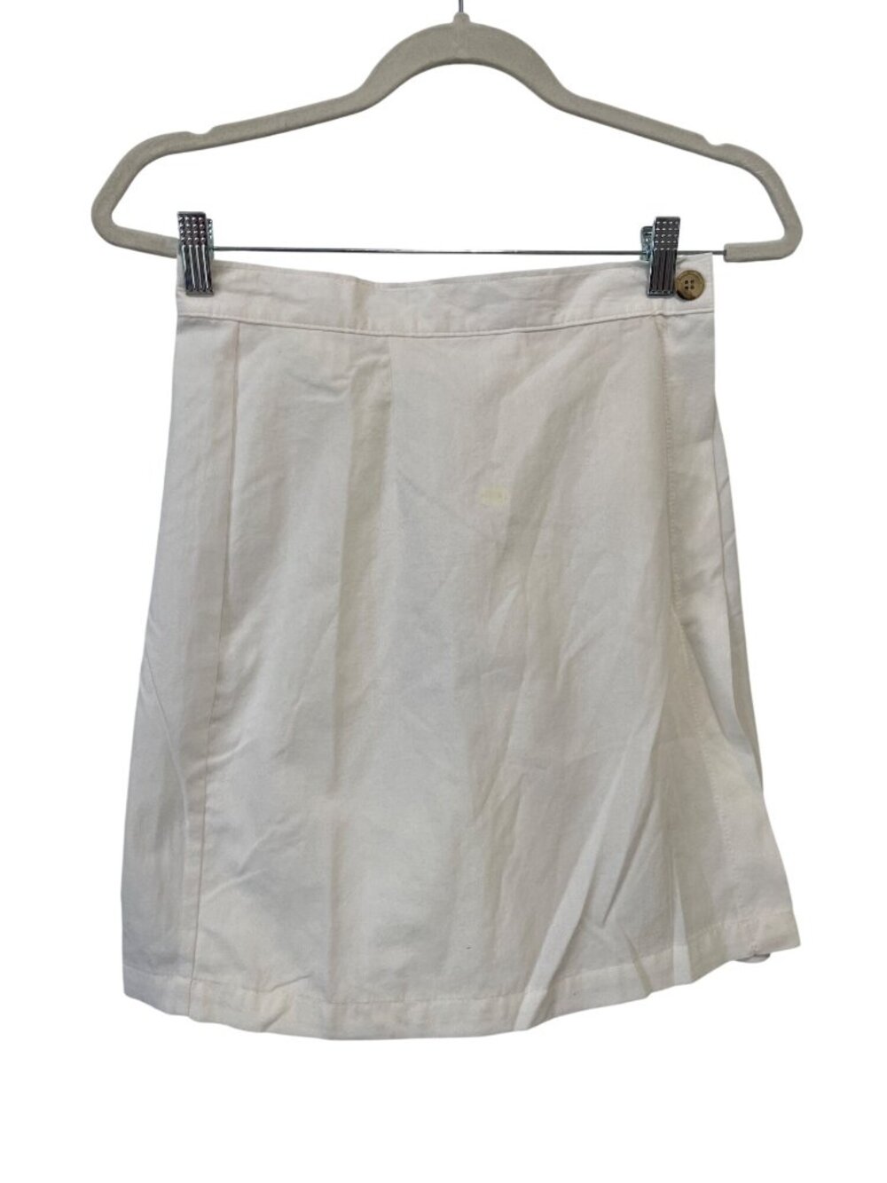 Vintage IC Isaacs Wrap Skort Size 12 High Waisted White Minimalist Deadstock NEW